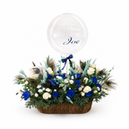 Welcome home baby garden with personalized orbz balloon