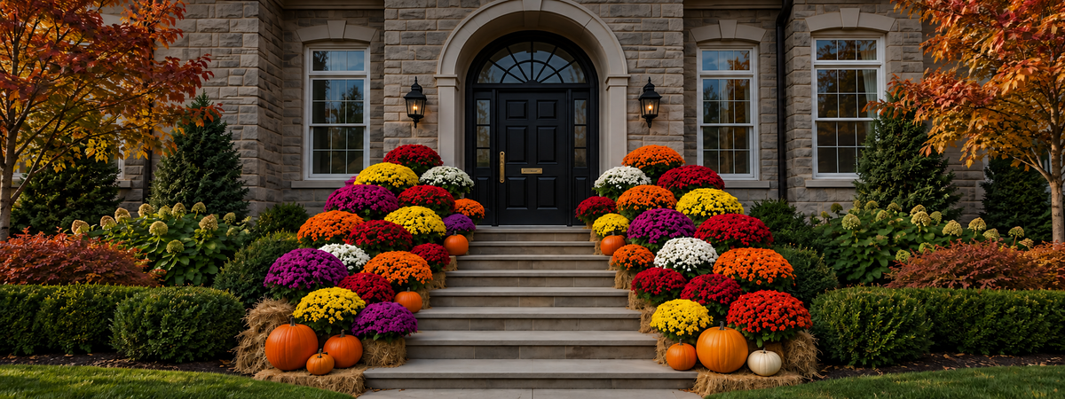 Turning Entrances into Autumn Elegance