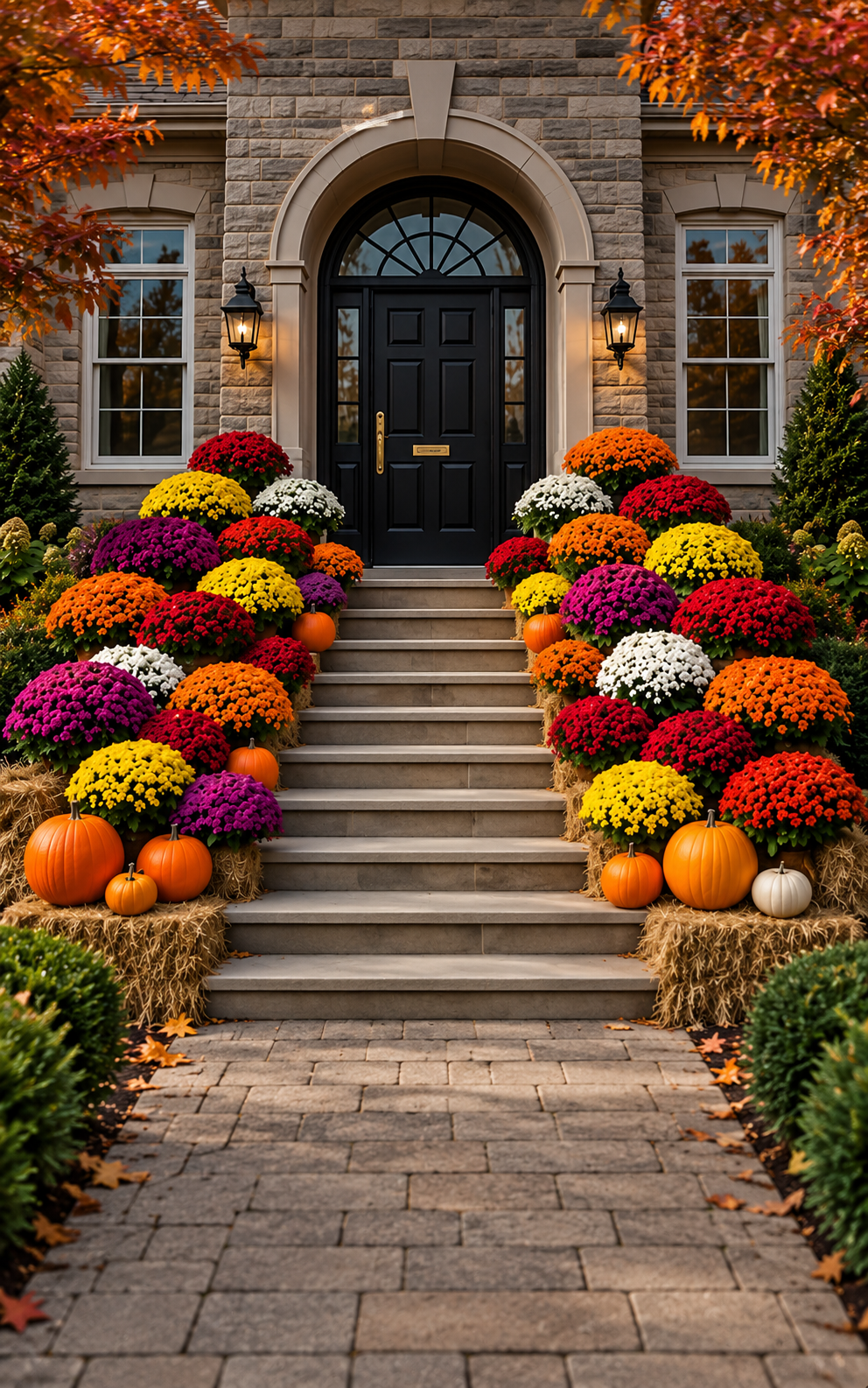Turning Entrances into Autumn Elegance